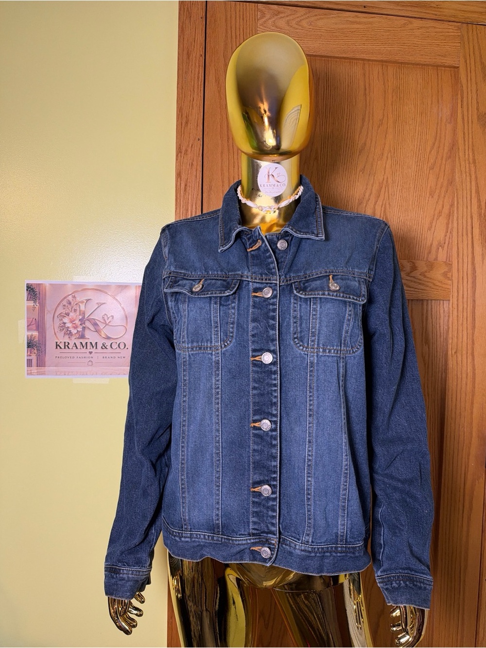 Old Navy Dark Blue Denim Trucker Jacket